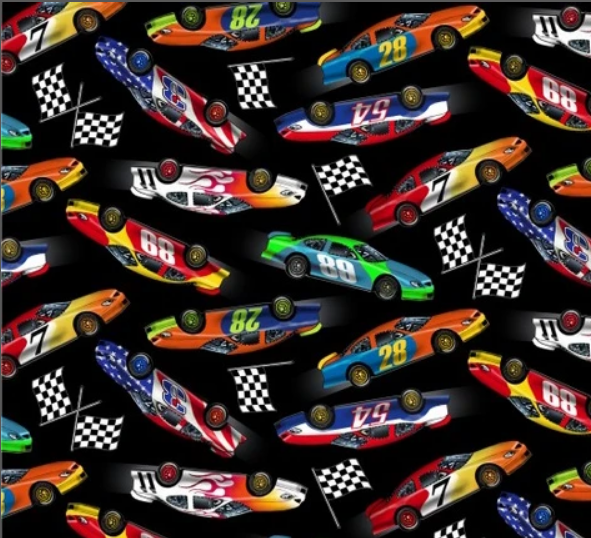 Elizabeth’s Studio In Motion Racecars Black Multi