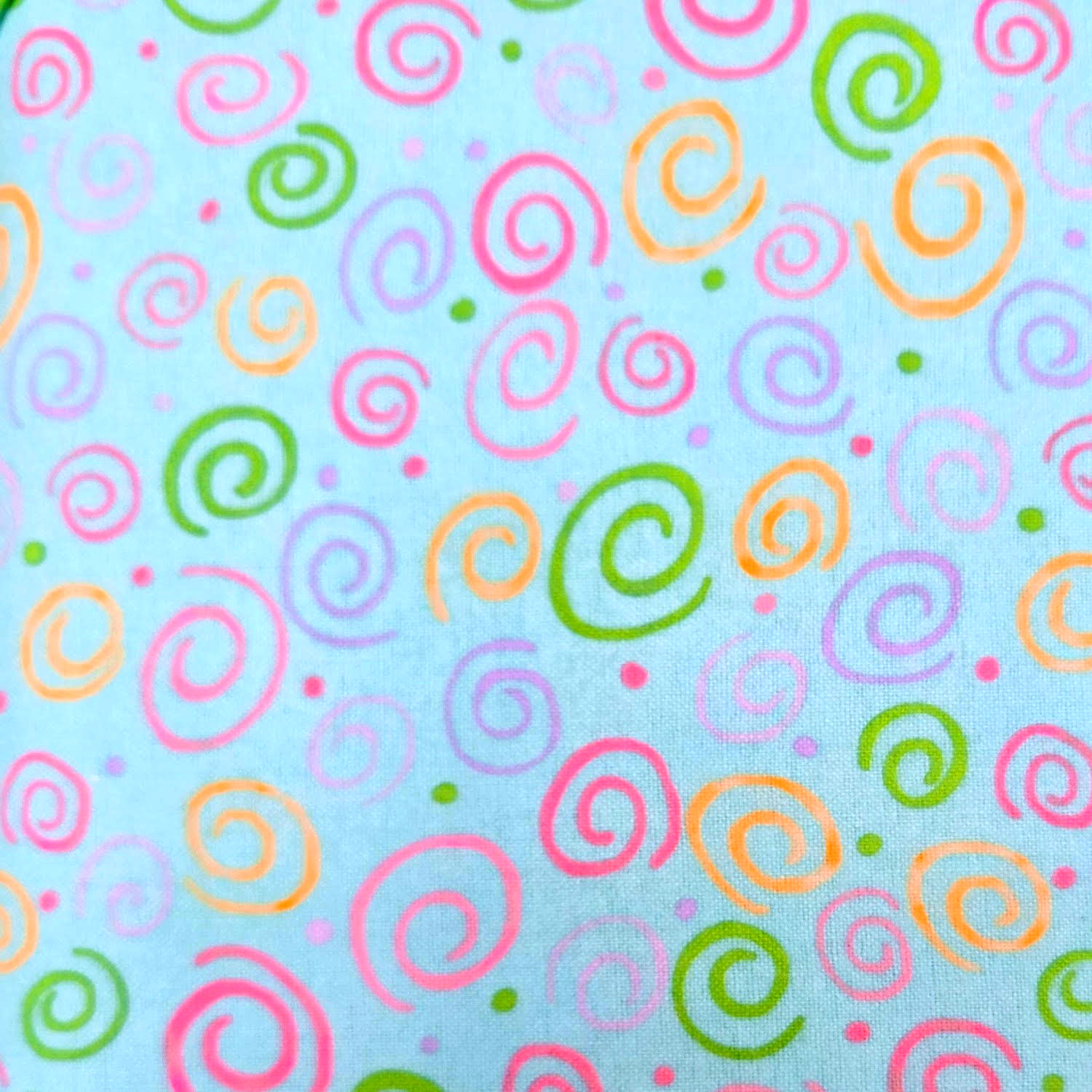 General Fabrics Fancy Dancy Flannel Spiral Blue
