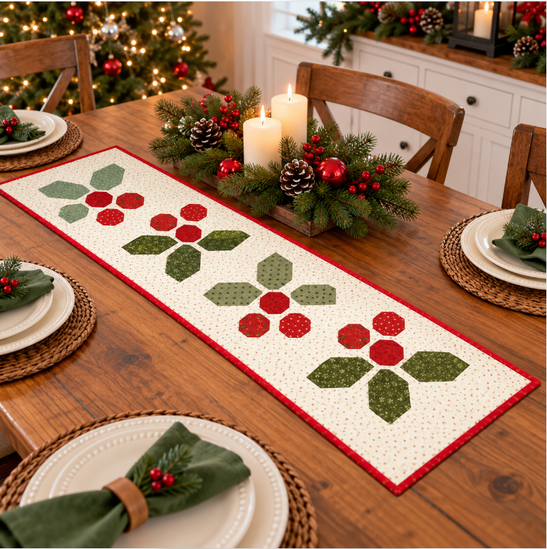 Holly-Day Cheer Table Runner Kit