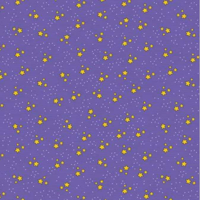 PBS Fabrics A Royal Fairytale Stars Purple