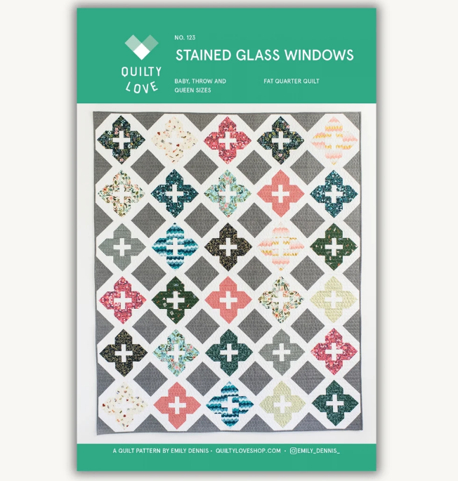 Quilty Love Stained Glass Windows Pattern