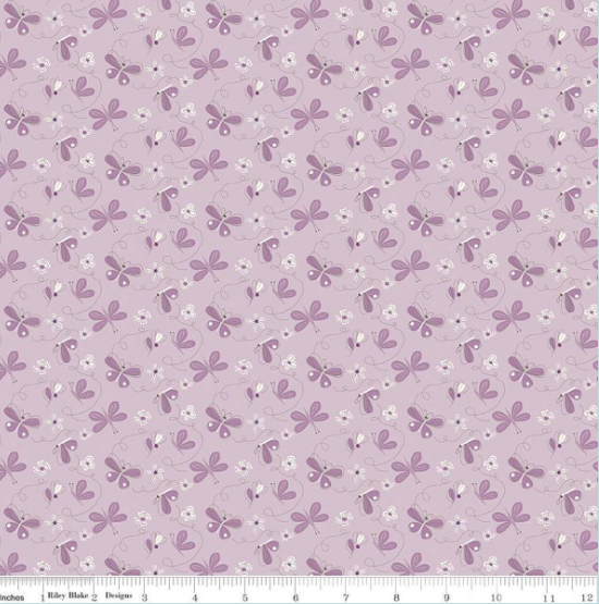 Riley Blake Hello Spring Butterflies Lilac