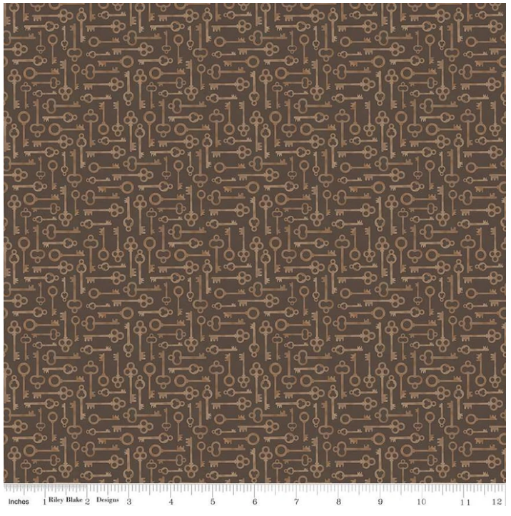 Riley Blake Huckleberry Saltbox Keys Russet