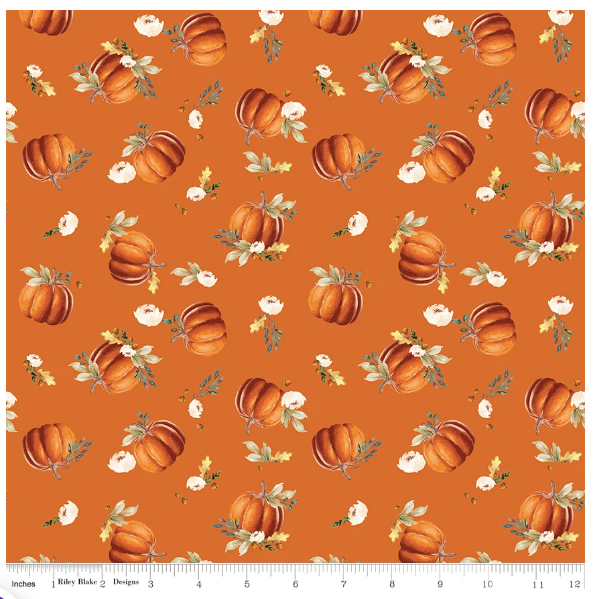 Riley Blake Shades of Autumn Pumpkin Toss Orange