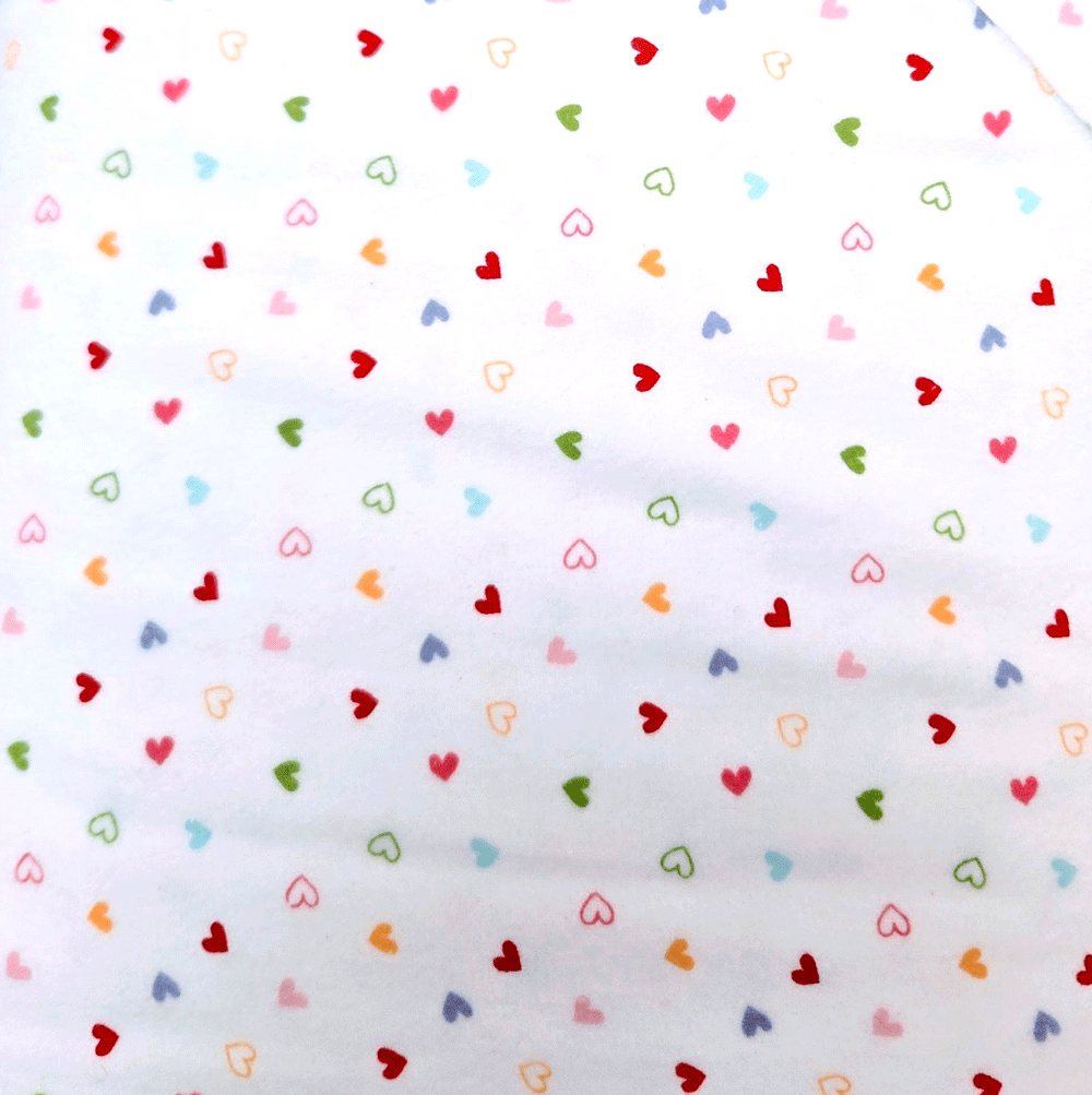 Once Upon a Time Flannel Heart Toss White